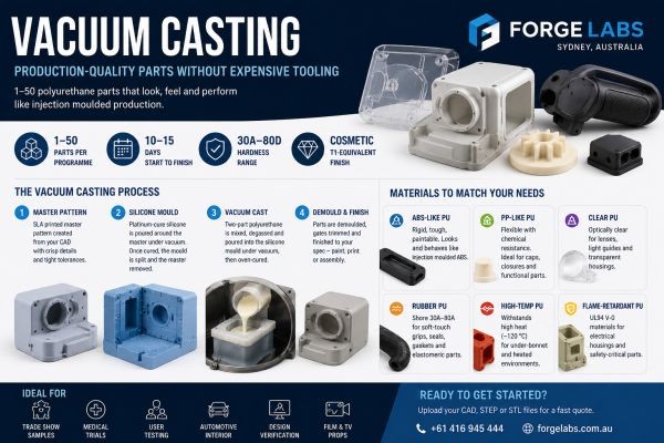 Vacuum Casting in Sydney: The Fastest Way to Produce Production-Quality Parts in Small Volumes