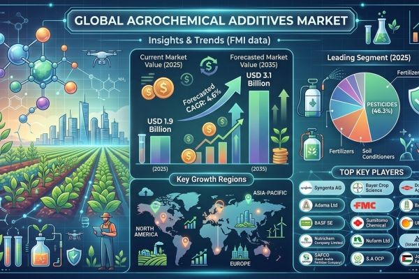 Agrochemical Additives Market Forecast 2026–2036: Market Expansion Driven by Crop Protection Demands