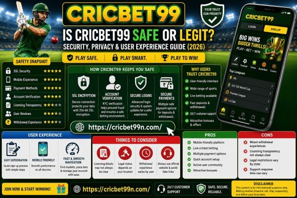 Is Cricbet99 Safe or Legit? Security, Privacy & User Experience Guide (2026)