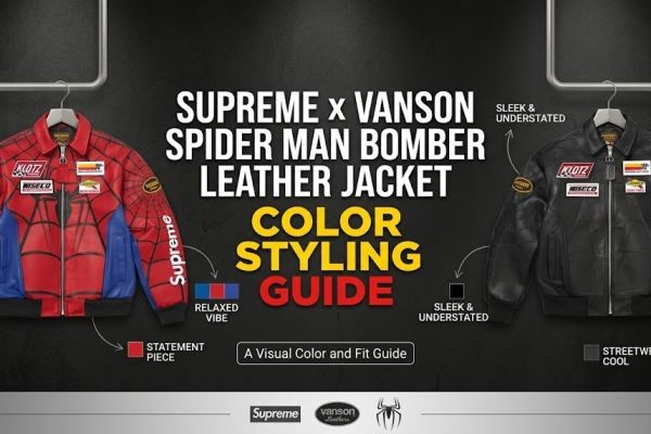 Supreme x Vanson Spider Man Bomber Leather Jacket Size & Fit Guide