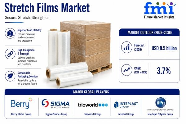Stretch Films Market to Reach USD 8.5 Billion by 2036 as Sustainable Packaging Innovations Continue to Advance