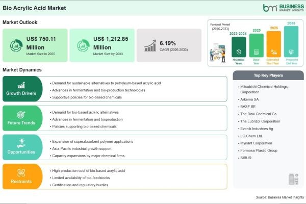 Bio Acrylic Acid Market Report Identifies a US$ 462.74 Million Growth Opportunity Through 2033