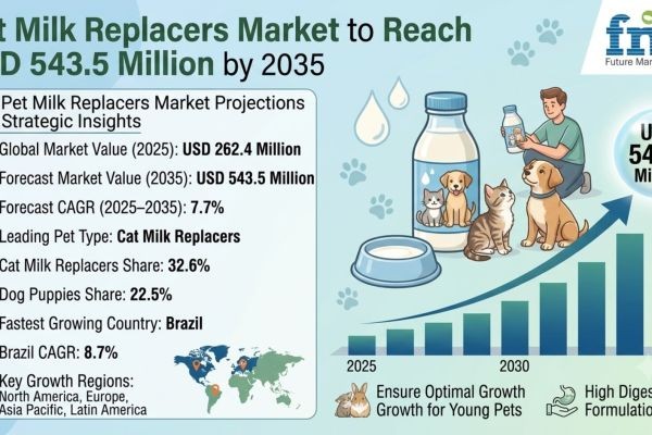 Pet Milk Replacers Market to Reach USD 543.5 Million by 2035