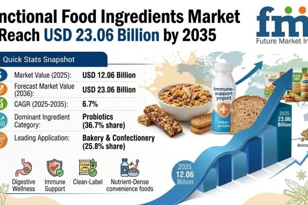 Functional Food Ingredients Market to Reach USD 23.06 Billion by 2035