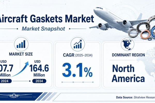 Aircraft Gaskets Market to Reach USD 164.6 Million by 2034 as Aerospace Sealing Demand Expands