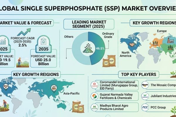 Global Single Superphosphate (SSP) Market Forecast 2025–2035: Market Expansion Driven by Soil Nutrient Management