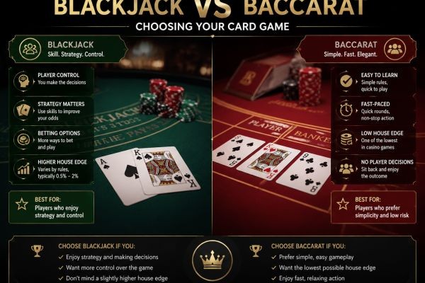 Blackjack Versus Baccarat: Choosing Your Card Game