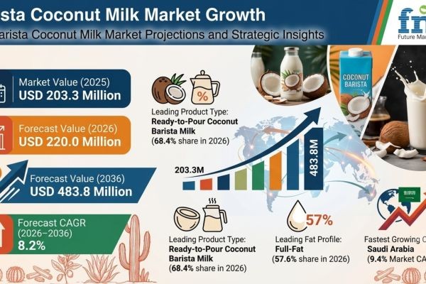 Barista Coconut Milk Market Growth to Reach USD 483.8 Million by 2036