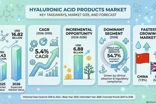 Global Hyaluronic Acid Products Market Forecast 2026–2036: Market Expansion Driven by Aesthetic Medicine