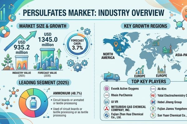 Persulfates Market Forecast 2025–2035: Market Expansion Driven by Polymer Manufacturing and Water Treatment Projects