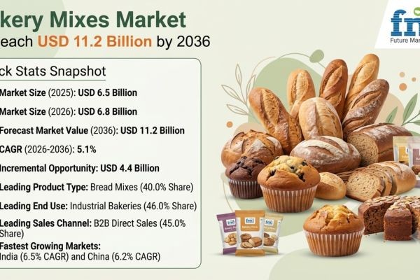 Bakery Mixes Market to Reach USD 11.2 Billion by 2036