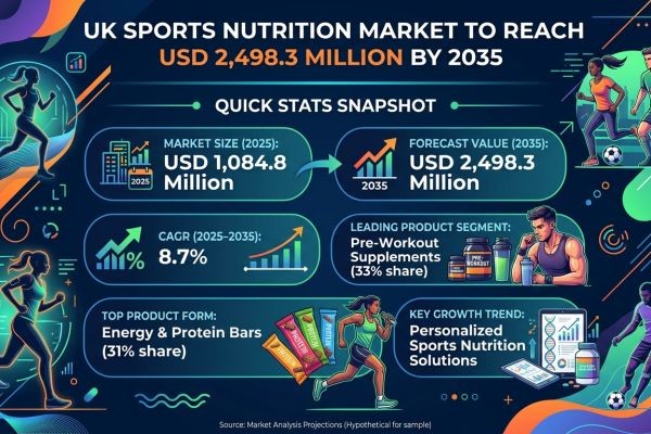 UK Sports Nutrition Market to Reach USD 2,498.3 Million by 2035