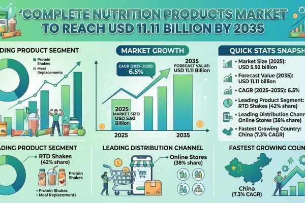 Complete Nutrition Products Market to Reach USD 11.11 Billion by 2035