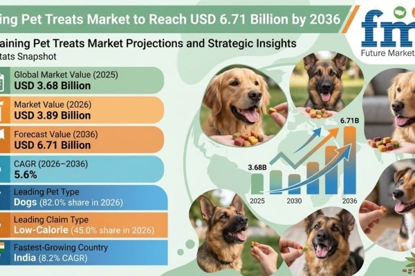 Training Pet Treats Market to Reach USD 6.71 Billion by 2036