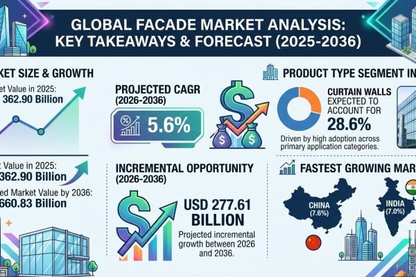 Global Facade Market Forecast 2026–2036: Market Expansion Driven by Infrastructure Investment