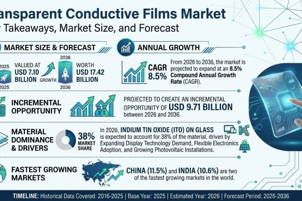Global Transparent Conductive Films Market Forecast 2026–2036: Market Expansion Driven by Display Innovation
