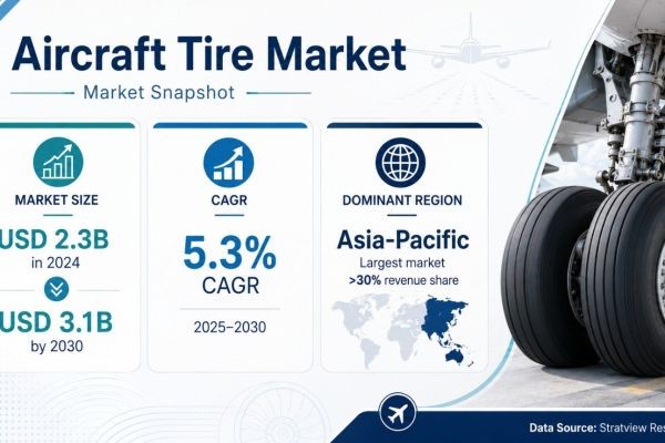Aircraft Tire Market Share Structure Supports USD 3.1 Billion Forecast by 2030
