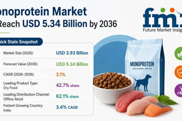 Monoprotein Market to Reach USD 5.34 Billion by 2036