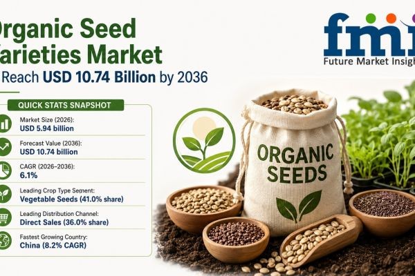 Global Organic Seed Varieties Market to Reach $10.74Bn by 2036 as Vitalis Organic Seeds Expands Direct Distribution
