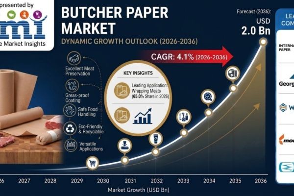 Butcher Paper Market Registering a CAGR of 4.1% Through 2036 as Sustainable Packaging Adoption Continues Worldwide