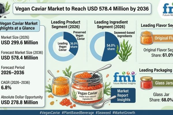 Vegan Caviar Market to Reach USD 578.4 Million by 2036