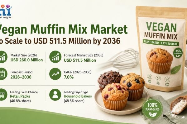 Vegan Muffin Mix Market to Scale to USD 511.5 Million by 2036