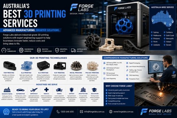 Best 3D Printing Services in Australia: Why Businesses Choose Forge Labs for Precision Manufacturing