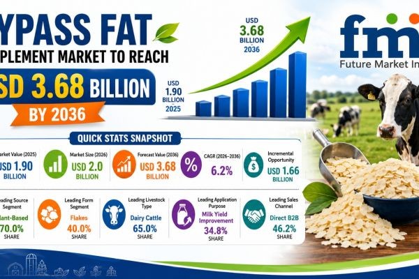 Bypass Fat Supplement Market to Reach USD 3.68 Billion by 2036