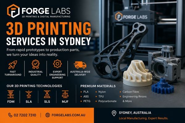 Why Forge Labs Offers the Most Reliable 3D Printing Services in Sydney for Modern Businesses