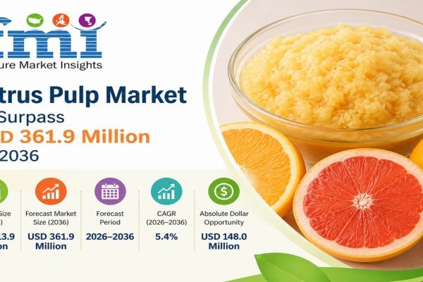 Citrus Pulp Market to Surpass USD 361.9 Million by 2036