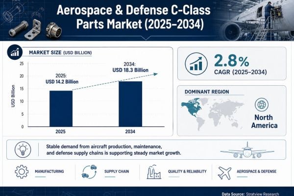 Aerospace & Defense C-Class Parts Market Share Landscape Advances Toward USD 18.3 Billion by 2034