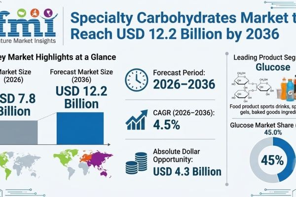 Specialty Carbohydrates Market to Reach USD 12.2 Billion by 2036