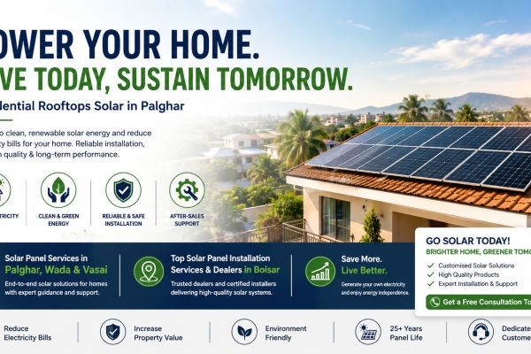 Residential Rooftops Solar in Palghar: Power Your Home with Clean and Affordable Energy