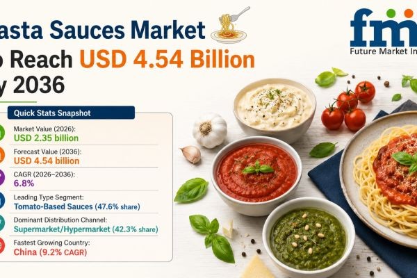 Pasta Sauces Market to Cross USD 4.54 Billion by 2036