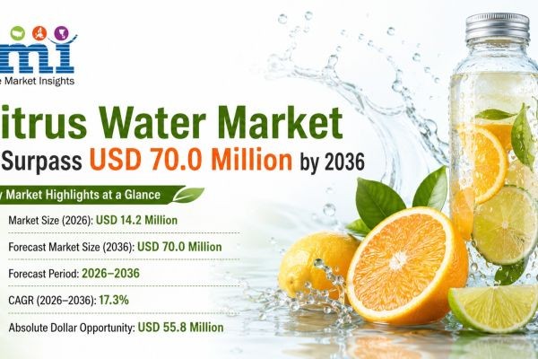 Citrus Water Market to Surpass USD 70.0 Million by 2036