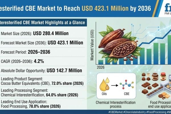 Interesterified CBE Market to Reach USD 423.1 Million by 2036