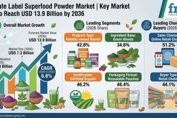 Private Label Superfood Powder Market Set to Reach USD 13.9 Billion by 2036