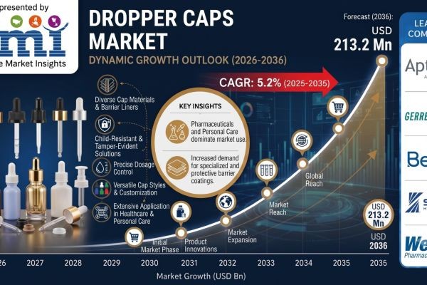 Dropper Caps Market to Surpass USD 200 Million by 2036 | Fueled by Magnetic Droppers Commanding a Dominant 34.8% Product Share