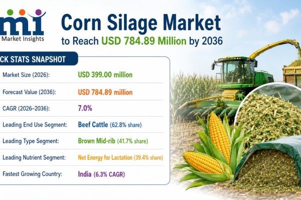 Global Corn Silage Market Grows from USD 399.00 Million in 2026 to USD 784.89 Million by 2036 at 7.0% CAGR