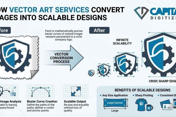 How Vector Art Services Convert Images Into Scalable Designs