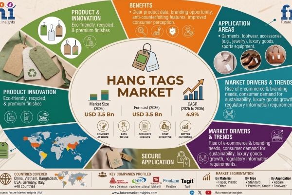 Hang Tag Market Registering a CAGR of 4.9% Through 2036 | Growth in Luxury Goods Packaging Supports Expansion