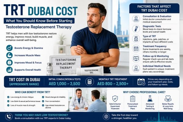 TRT in Dubai: Benefits, Process, Eligibility & Cost Factors You Should Know