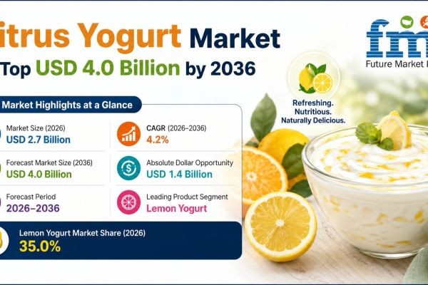 Citrus Yogurt Market to Top USD 4.0 Billion by 2036