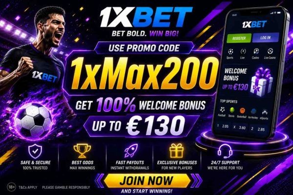 1xBet Free Spins Bonus Code 2026: 1X200GIFT – €130