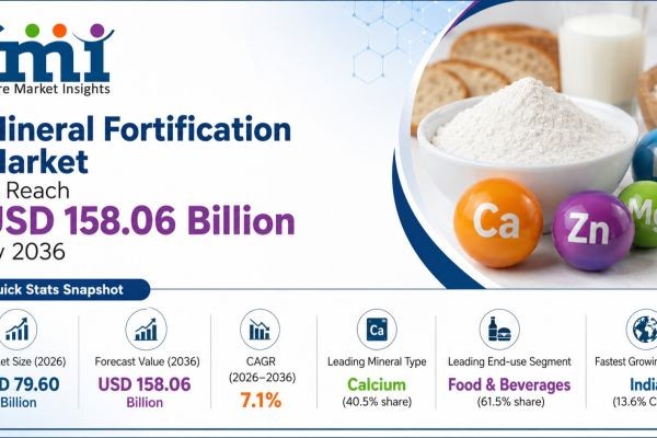 Mineral Fortification Market to Reach USD 158.06 Billion by 2036