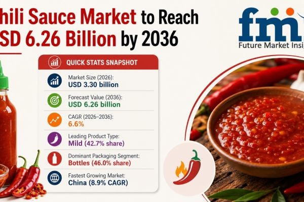 Chili Sauce Market to Reach USD 6.26 Billion by 2036