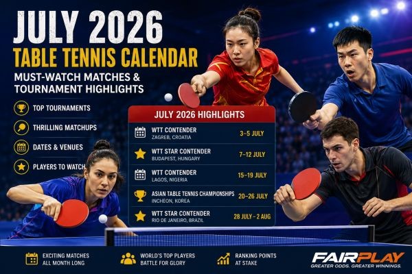 July 2026 Table Tennis Calendar: Must-Watch Matches & Tournament Highlights