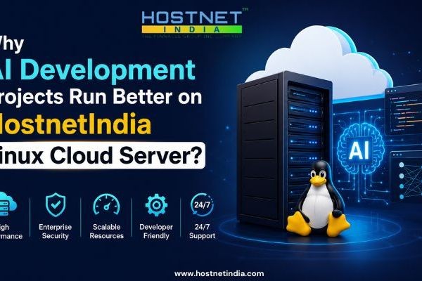 Why AI Development Projects Run Better on HostnetIndia Linux Cloud Server?