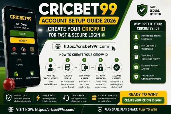 Cricbet99 Login Guide 2026 - Get Verified Cric99 ID and Access Cricbet99 Green