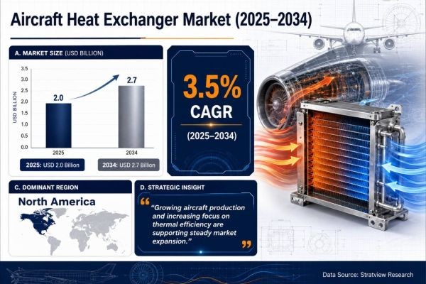 Aircraft Heat Exchanger Market to Reach USD 2.7 Billion by 2034 as Competitive Priorities Shift